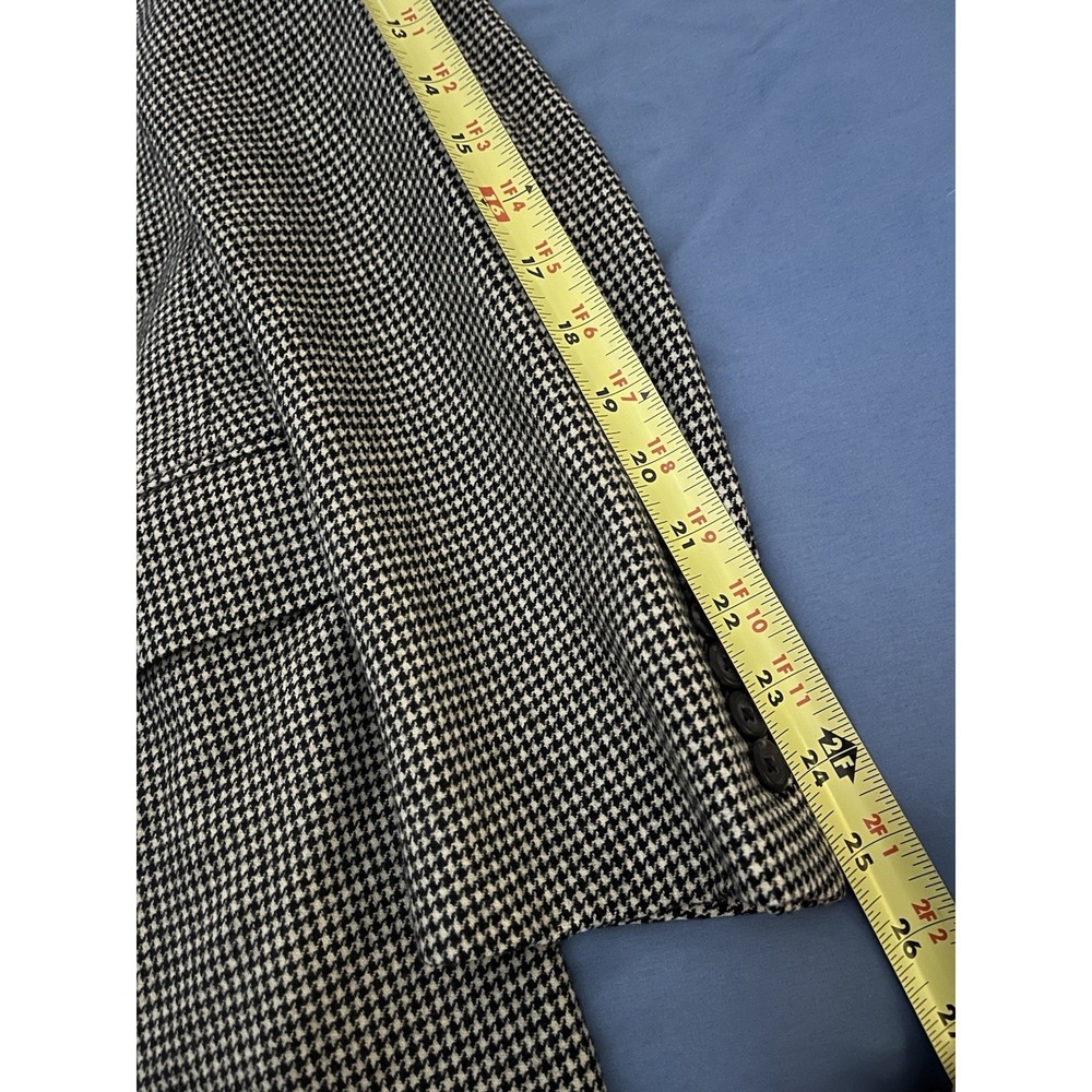 Vtg Polo Ralph Lauren Blazer Mens 44 Beige Black Houndstooth Sport Coat 80s - Picture 5 of 8